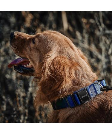 OneTigris Blue Dog Collar with Metal Buckle | Durable Adjustable MM Size for All Breeds | International Shipping Available - Buy Online on GoSupps.com