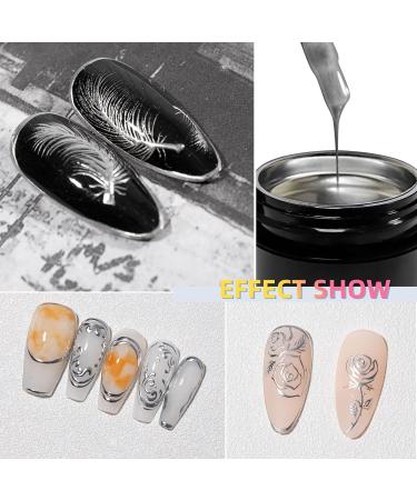 Buy 8ml Metallic Gel Nail Polish - Silver 3D Mirror Effect | Glossy Soak Off UV/LED for Stunning DIY Nail Art - Buy Online on GoSupps.com
