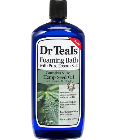Dr Teal's Hemp Seed Oil Epsom Salt Soak 3 LBS + Foaming Bath 34 FL OZ Bundle - Buy Online on GoSupps.com