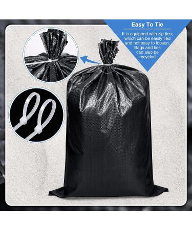 Remagr 100 Pieces Empty Sandbag 16 x 26 Inch Heavy Duty Sand Bags Woven Polypropylene Sand Bags Bulk with Ties Strings Outdoor UV Protection for Emergency Flooding Hurricane Season Supplies  Black - Buy Online on GoSupps.com