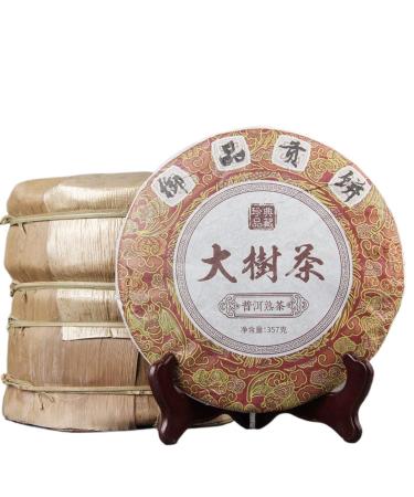 HQZM Yunnan High Mountain Big Tree Spring Tea Imperial Tribute tea Puer Mature Tea 357g Strong Tea Flavor
