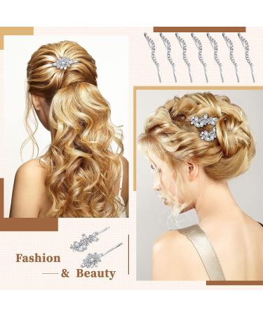 28-Piece Assorted Silver Rhinestone Hair Clips & Bobby Pins for Women - Elegant Wedding Hair Accessories - Crystal Hair Barrettes in 7 Styles - Buy Online on GoSupps.com