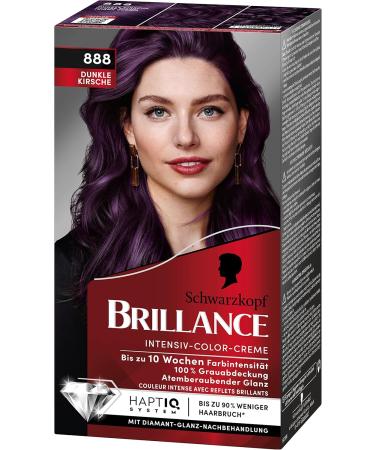 Schwarzkopf Henkel Brillance Intensive Color Cream 888 Dark Cherry 160 ml permanent hair color with diamond shine and nourishing conditioner for 10 weeks of color intensity 888 Dark Cherry 480 ml 1er Pack - Buy Online on GoSupps.com