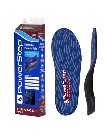 Powerstep Insoles, Pinnacle Maxx, Over-Pronation Corrective Insole, Maximum Arch Support Orthotic For Women and Men Men's 6-6.5 / Women's 8-8.5