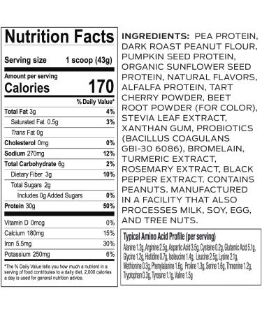 Vega Sport Premium Protein Powder Peanut Butter Vegan 30g Plant Based Protein 5g BCAAs Low Carb Keto Dairy Free Gluten Free Non GMO Pea Protein for Women and Men 814g (19 Servings) - Buy Online on GoSupps.com