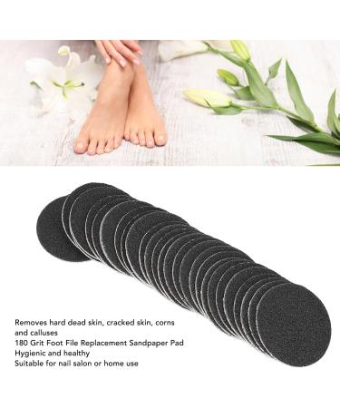 Electric Foot File Discs Foot File Replacement Sandpaper Pad 180 Grit Dead Skin Removal Replaceable Self-Adhesive Pedicure Tool Black for - Buy Online on GoSupps.com