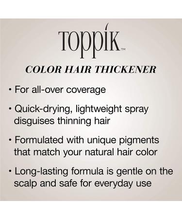 Toppik Colored Hair Thickener Spray - Dark Brown - 5.1 OZ Can - Root Touch Up & Hair Thickening - Buy Online on GoSupps.com