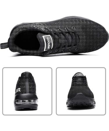 QAUPPE Women's Lightweight Air Sports Walking Sneakers US 5.5-11 B(M) 6 - Allblack - Buy Online on GoSupps.com