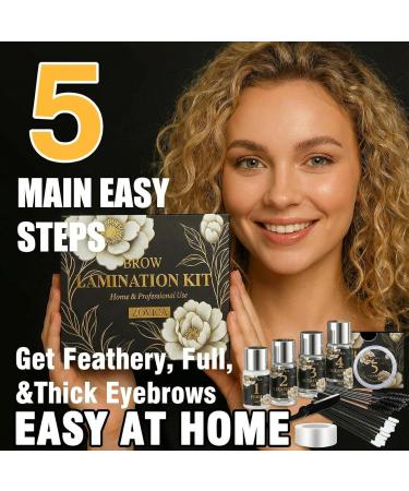 Brow Lamination Kit DIY Eyebrow Lamination Kit for Salon-Quality Results at Home Instant Brow Lift for Fuller Thicker More Beautiful Brows Easy to Use for Professionals & Beginners Gold - Buy Online on GoSupps.com