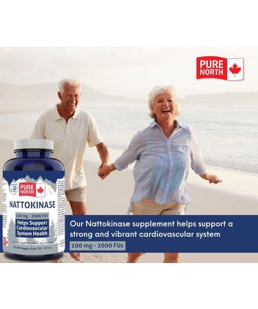 Pure North Naturals Nattokinase Supplement 2000 FUs 125 Veggie Capsules (90 + 35 Free) Supports Healthy Blood Flow & Circulation Vegetarian Gluten Free 3rd Party Tested & Proudly Made in Canada - Buy Online on GoSupps.com