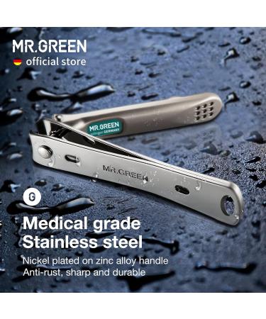 MR.GREEN Nail Clippers Curved Blades Fingernail Cutter Nippers Manicure Scissors Stainless Steel Pedicure Tools with Nail Flies (Medium-Red) - Buy Online on GoSupps.com