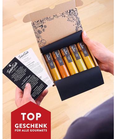 Indian Spices Gift Set | 5x Curry Spice Mix & Taste Guide (PDF) | Perfect Kitchen Gift for Easter & Culinary Enthusiasts - Buy Online on GoSupps.com