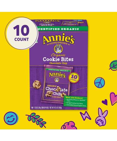 Annie's Organic Chocolate Chip Cookie Bites - 10 Packets, 10.5 oz - Buy Online on GoSupps.com