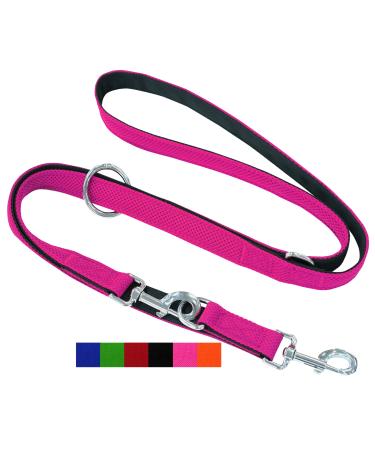 Dey - Premium Hundeleine Air Mesh 2m |3 -way adjustable |For small medium -sized and large dogs |Many colors |Doubleein dog cat |Tow leash |Fire leash |Puppy leash |Pink Rosa XS XS/S - 1.5 x 200 cm pink - Buy Online on GoSupps.com