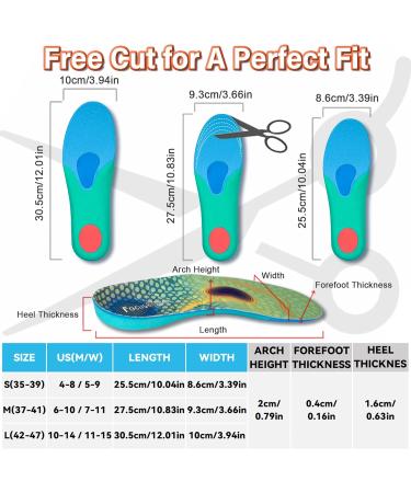24-Hour Energy Shock Absorption Insoles - Comfort for Running Walking & Hiking | 2 Pairs for Men & Women | Breathable & High Elastic for All-Day Relief - Buy Online on GoSupps.com