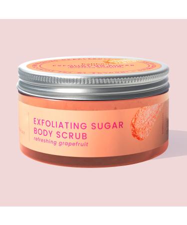 Luxury peeling body scrub grapefruit (vegan) moisturizing skin care Balibou luxury sugar scrub made in the EU (300g)