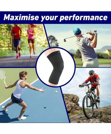 Neo-G Multi Zone Knee Compression Sleeve - Medium Black (34-38 CM) for Running, Sports, Daily Wear - Support for Sprains, Strains, Joint Pain, Weak Muscles - Buy Online on GoSupps.com