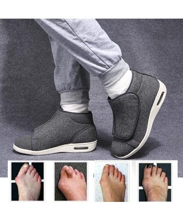 Warm Wool Orthopedic Walking Shoes for Wide Feet - Grey - Men 6/Women 7 - Buy Online on GoSupps.com