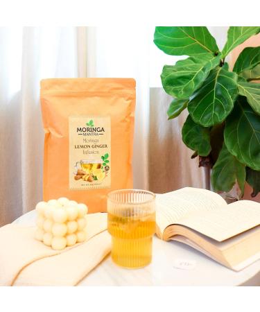 Moringa Mantra Moringa Lemon Ginger Herbal Tea 50 Dip Bags Organically Grown Moringa Infusion - Buy Online on GoSupps.com