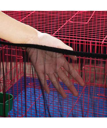 Bird Cage Seed Catcher Cover - Nylon Mesh, Dust-Proof & Breathable - L Black - Buy Online on GoSupps.com