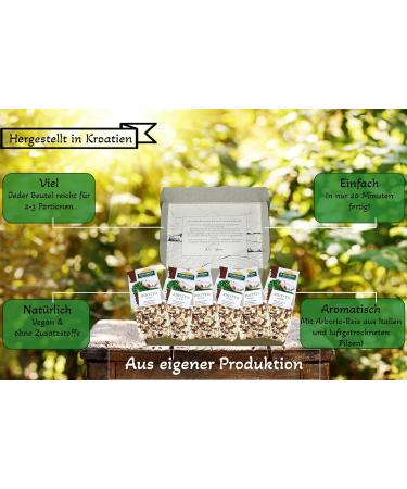 Dr. Ana Collection Italian Risotto with Pine Mushrooms (6-Pack) | Vegan Additive-Free Ready-Made Mix | 100% Original Arborio Rice | Italian Specialty (6 x 200g) - Buy Online on GoSupps.com