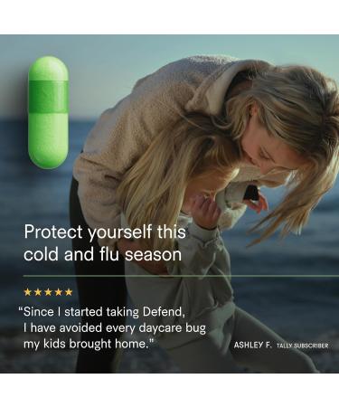 Tally Health Defend - Immune Support & Longevity Supplement Vegan Non-GMO with Quercetin Vitamin C Beta-glucan Zinc Vitamin D3-60 Capsules 30-Day Supply - Buy Online on GoSupps.com