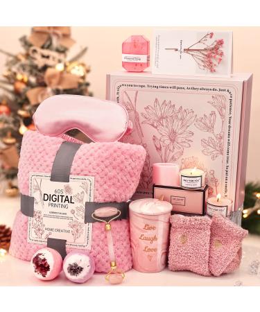 Get Well Soon Gifts for Women 12 Pcs Care Package Gift Box Thinking of You Basket for Her Feel Better after Surgery Spa Gift Set for Female Friends Sister Birthday Gifts for Women Who Have Everything