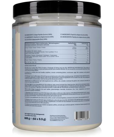 Poudre de peptides de collag ne NAKED 63 doses Collag ne hydrolys issu de bovins lev s en p turage et nourris l herbe Sans go t Compatible Pal o Sans OGM Keto Sans gluten 600 g - Buy Online on GoSupps.com