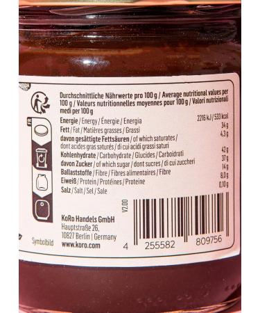  KoRo KoRo - Organic Dark Chocolate Spread Cream 400g - With fine dark chocolate - Sweet and intense taste - Vegan spread - Buy Online on GoSupps.com