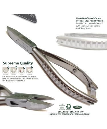 Razor Edge Toe Nail Clipper Ingrown Toe Nail Cutter Podiatry Tool Professional Toe Nail Removal Tool (RE5011 Grooved Handle) - Buy Online on GoSupps.com