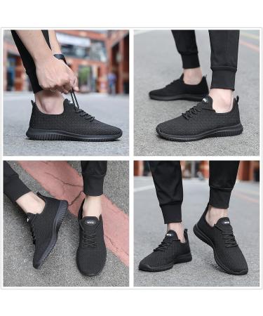 WXQ Men's Running Shoes 10.5 All Black - Lightweight, Breathable & Comfortable - Buy Online on GoSupps.com