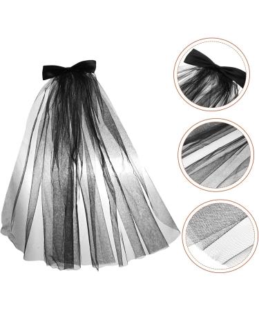 minkissy Decor Bridal Hair Accessories Wedding Hair Accessories Hair Clips Veil Black Tulle Halloween Headwear Black Bows Bow Clip Black Hair Accessories Clothing Alloy Bow Tie Bride - Buy Online on GoSupps.com