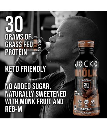 Jocko M lk Chocolate Protein Shake - 30g Grass Fed Protein, KETO Friendly, No Added Sugar - 12pk - Buy Online on GoSupps.com