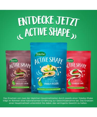 YOKEBE Active Shape Vanilla Passion - High Protein Meal Set for Weight Control | 250g (10 Portions) - Delicious Vanilla Flavor - Buy Online on GoSupps.com