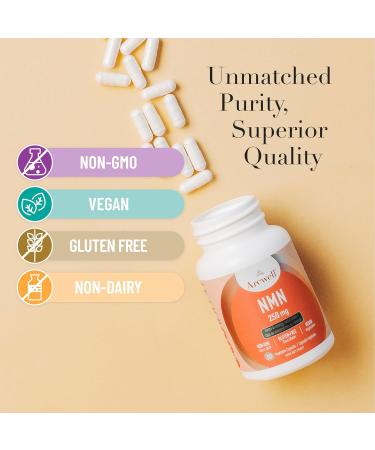 Arcwell NMN (Nicotinamide Mononucleotide) 250 mg per Capsule | NAD+ Boost Supplement for Healthy Aging & Energy Production | High Purity 99.8% | Made in Canada (60 day supply) 1 count (Pack of 60) - Buy Online on GoSupps.com