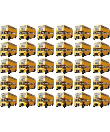 30x YELLOW LONDON BUS Premium Edible Stand Up Rice Wafer Cup Cake Toppers D15 BUSES - Buy Online on GoSupps.com