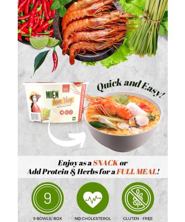 SIMPLY FOOD Tom Yum Vermicelli / Mien Tom Yum 9 Bowls X 2.6 OZ - Buy Online on GoSupps.com