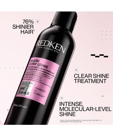 Redken Acidic Color Gloss | Rinse Out Hair Gloss Treatment with Apricot Oil | Deep Conditioning & Shine for Color-Treated Hair | Up to 3 Days Intense Gloss - Buy Online on GoSupps.com