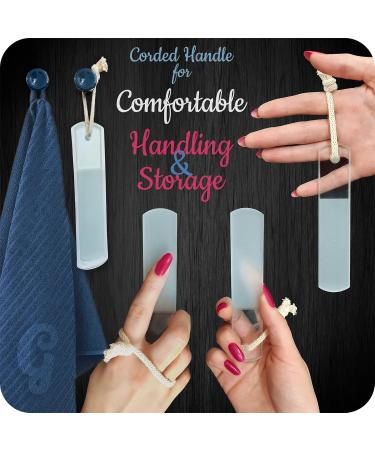 Real Czech Glass Foot File - Double-Sided Grit for Gentle Corneal Removal & Professional Pedicure Care | EU Quality Foot Spa Tool - Buy Online on GoSupps.com