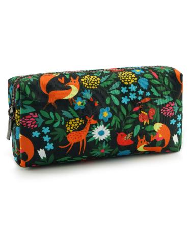 Lparkin spring pencilate made of canvas motif: forest animals fox fabric zipper gift for men and women gadget bag make-up bag cosmetic bag school supplies - Buy Online on GoSupps.com
