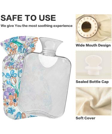 Shop Naanle Vintage Flower Hot Water Bottle | 1L Heat & Cold Therapy | Pain Relief for Bed Hands & Feet - Buy Online on GoSupps.com