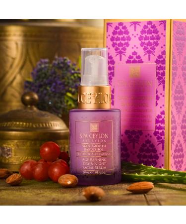 SPA CEYLON Bakuchiol Age Refining Serum - Retinol Alternative for Wrinkle Reduction & Skin Renewal | Day & Night Hydrating Serum with Hyaluronic Acid - Buy Online on GoSupps.com