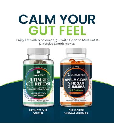 GANNON MED Apple Cider Vinegar Gummies 90ct - Probiotics Ginger & Turmeric for Clean Energy Boost - Supports Metabolism Digestion Detox - Natural ACV Supplement with The Mother - Buy Online on GoSupps.com