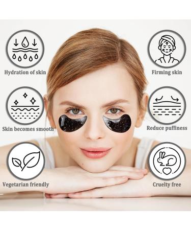 Collagen Under Eye Patches - Dark Circles & Puffy Eyes Treatment - 30 Pairs (Bamboo Charcoal) - Buy Online on GoSupps.com