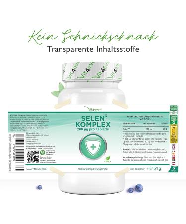 Buy Selen Triple Complex 365 Tablets - 200 g - Vegan High-Dose Sodium Selenite & Selenium Yeast - Premium Quality - Laboratory Tested - International Shipping - Buy Online on GoSupps.com