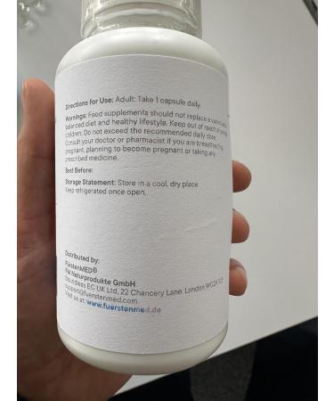 F rstenMed Zinc Capsules - High Dose 25mg - Vegan Zinc Supplement with Bistlycinat L-Histidine & Copper - 180 Additive-Free Capsules for Immune Support - Buy Online on GoSupps.com