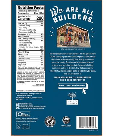 Clif Builder's Protein Bar - Vanilla Almond - 12 Pack (2.4 oz Each) | High Protein Snack - Buy Online on GoSupps.com