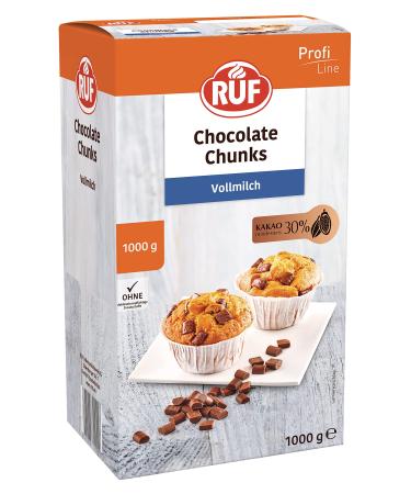 Call chocolate chunks backproof milk chocolate drops XXL chocolate pieces for baking ideal for muffins brownies and cookies gluten-free for large consumers 1x1000g