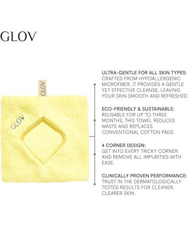 Hypoallergenic Microfiber Makeup Remover Mitt Face Towel Makeup Remover Cloth for All Skin Types with Just Water No Chemicals Washable (Baby Banana) - Buy Online on GoSupps.com