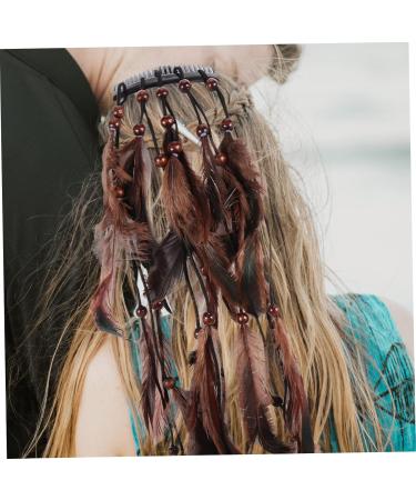 Mikinona Hair Accessories Bohemian Hair Bands Party Cosplay Hairbands Plume Costume Accessories Party Props Decorative Plume Tassel Headdress Plume Tassel Hairbands Headdress - Buy Online on GoSupps.com